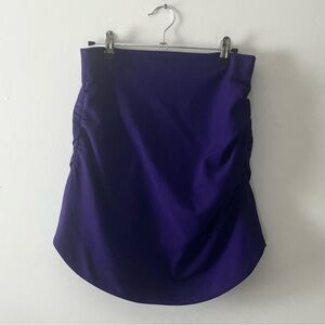 Zara Purple‎ Ruched Mini Skirt Medium Minimalist Evening Modern